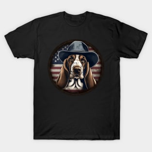 Patriotic Basset Hound T-Shirt